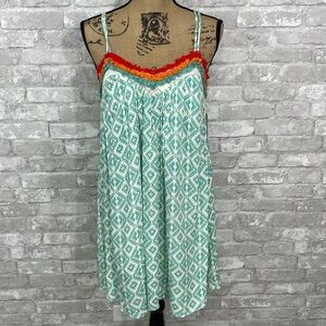 Taylor & Sage Fringe Neckline Dress